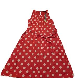 Sophie Catalou Red Polka Dot Dress NWT Girls Size 8